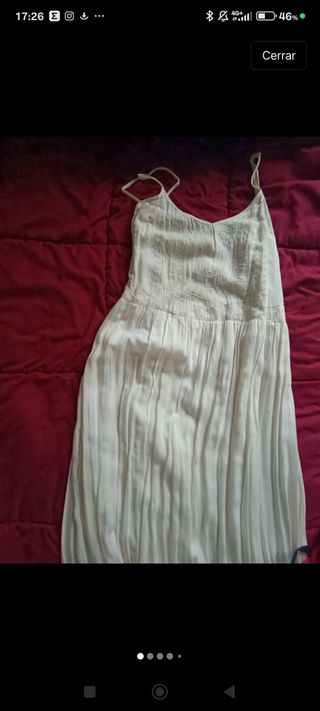 Vestido largo Lefties blanco