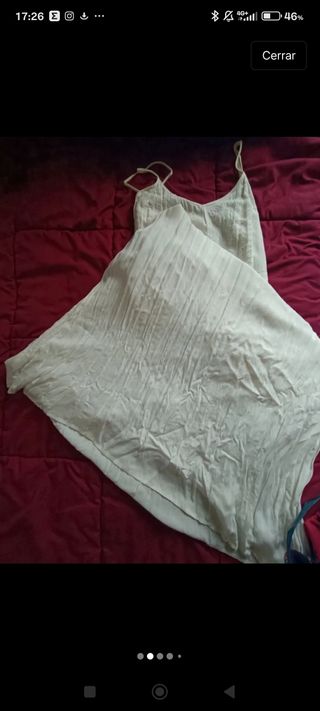 Vestido largo Lefties blanco