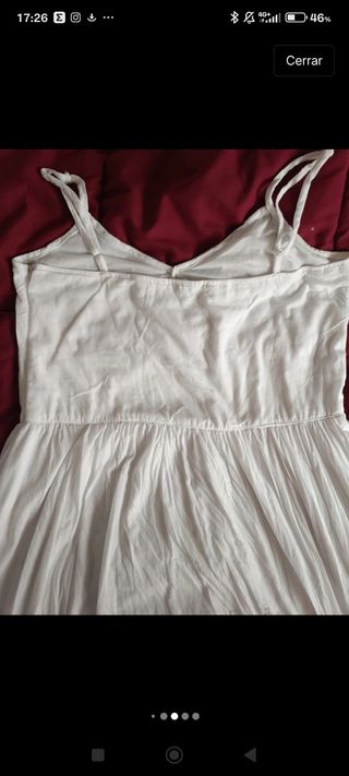 Vestido largo Lefties blanco