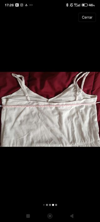 Vestido largo Lefties blanco