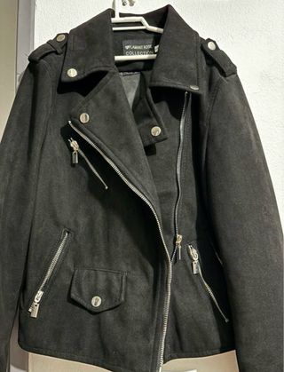 Cazadora negra terciopelo-FLAMANT ROSE