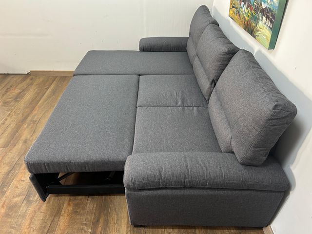 Sofá Cama Emma Negro Terciopelo: ¡Nuevo ! ENVIOS.