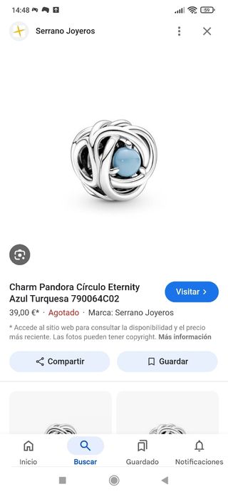 Conjunto Pandora turquesa