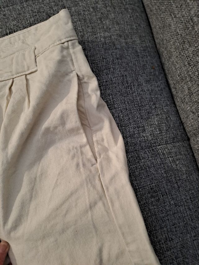 Mini Falda Vaquera Beige