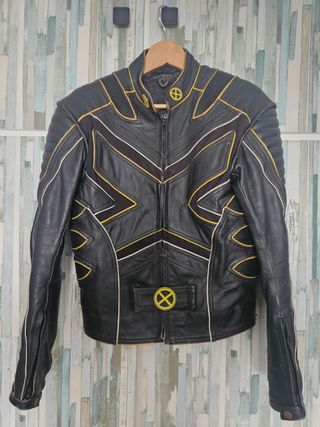 Chaqueta motera de cuero, hombre lobezno 