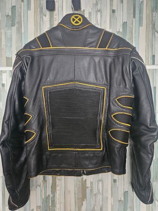 Chaqueta motera de cuero, hombre lobezno 