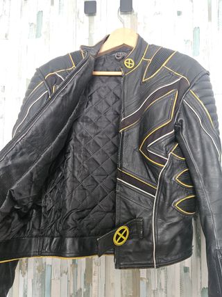 Chaqueta motera de cuero, hombre lobezno 