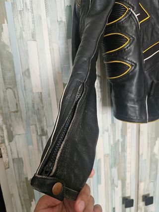 Chaqueta motera de cuero, hombre lobezno 