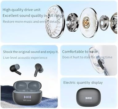 Cuffie Auricolari Bluetooth 5.4 In Ear con ANC/ENC