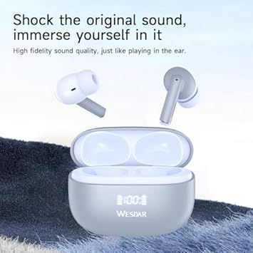 Cuffie Auricolari Bluetooth 5.4 In Ear con ANC/ENC