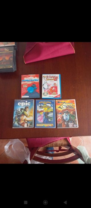 5 DVD cartoni animati per bambini