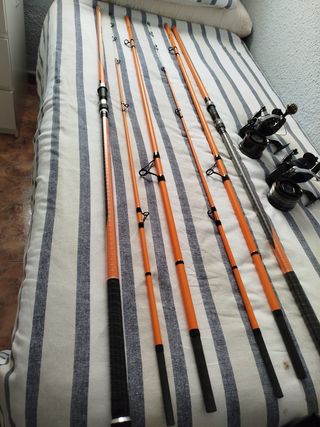 Cañas pesca daiwa + carrete 