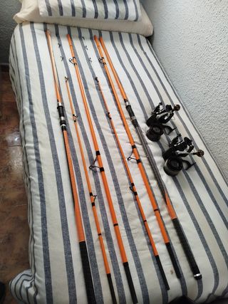 Cañas pesca daiwa + carrete 