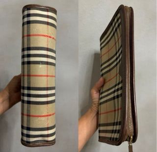 BORSA DA TOILETTE VINTAGE DA UOMO BURBERRY CLUTCH NOVA CHECK