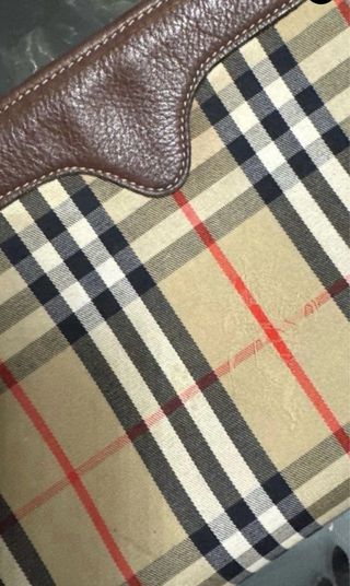 BORSA DA TOILETTE VINTAGE DA UOMO BURBERRY CLUTCH NOVA CHECK