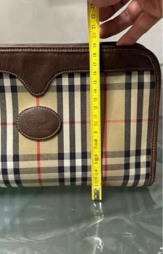 BORSA DA TOILETTE VINTAGE DA UOMO BURBERRY CLUTCH NOVA CHECK