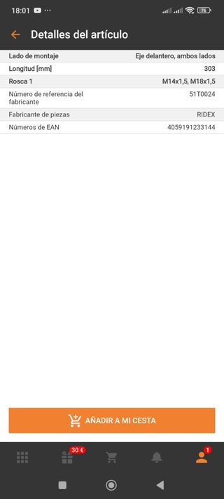 Rotulas direccion Opel Zafira M-S1229