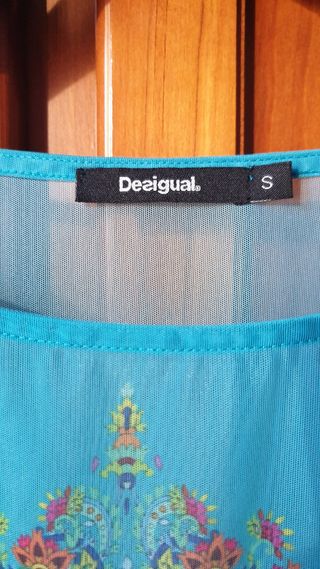 Blusón Desigual turquesa talla S