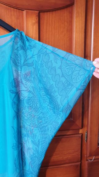 Blusón Desigual turquesa talla S