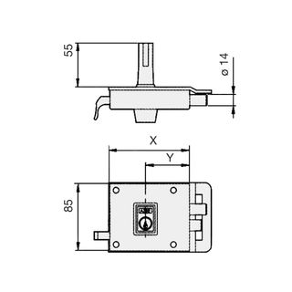 YALE 6/12IHN Cerradura de sobreponer