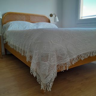 Colcha ganchillo algodón cama 135/140cm