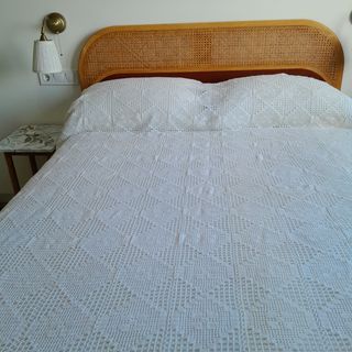 Colcha ganchillo algodón cama 135/140cm