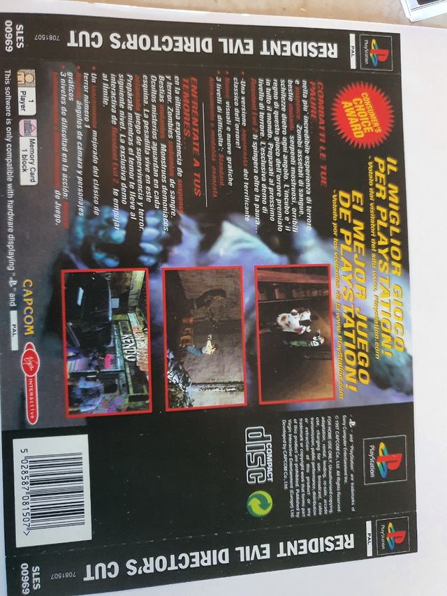 COVER E MANUALE RESIDENT EVIL D. REPRO