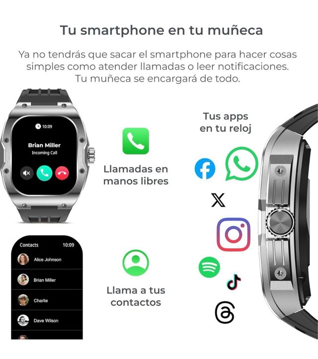 KSIX HERO - Smartwatch Negro/Plata
