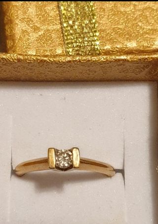 Anillo oro diamante