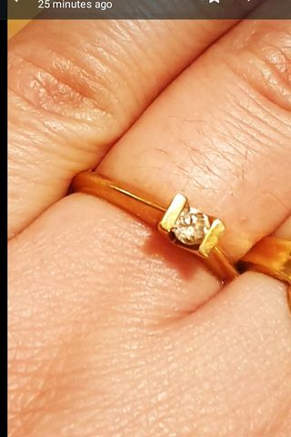 Anillo oro diamante