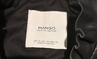 Chaqueta Mango piel negra - Talla S