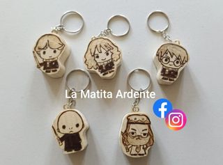 Portachiavi Harry Potter in legno 