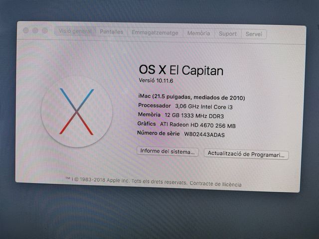 iMac 21,5" (mediados de 2010)