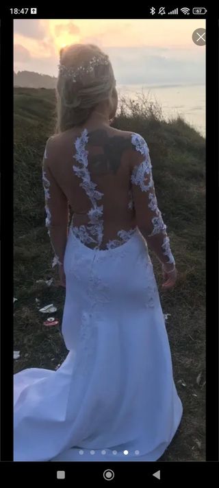 Vestido encaje novia