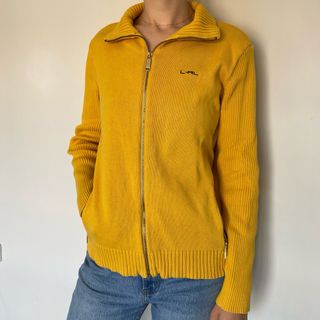 Chaqueta cardigan LRL amarilla vintage