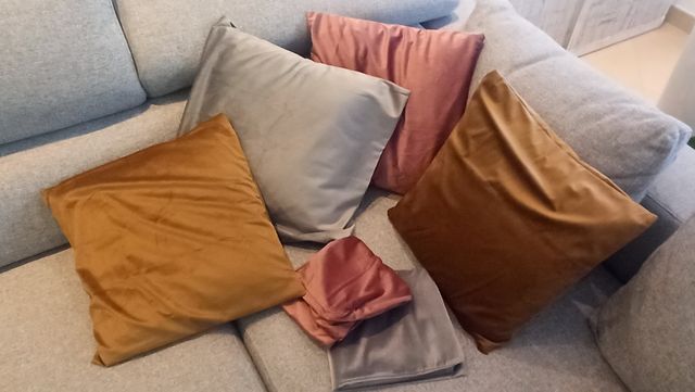 6 copri cuscini di velluto nuovi