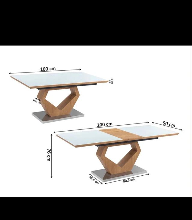 OFERTON MESA DE DISEÑO EXTENSIBLE CRISTAL TEMPLADO
