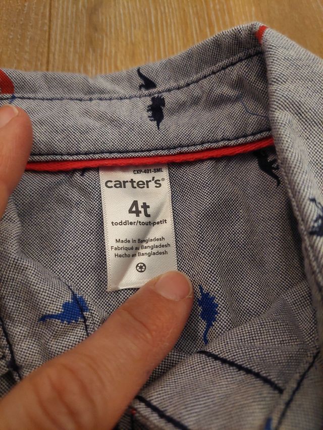 NUEVA Camisa Carter's talla 4