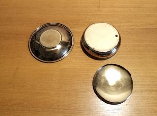 Portagioie vintage con piattino in ottone