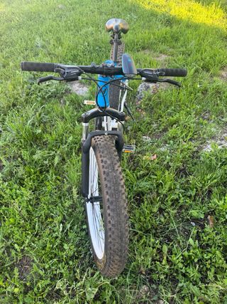 Fatbike bicicleta montaña azul/blanca