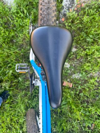 Fatbike bicicleta montaña azul/blanca