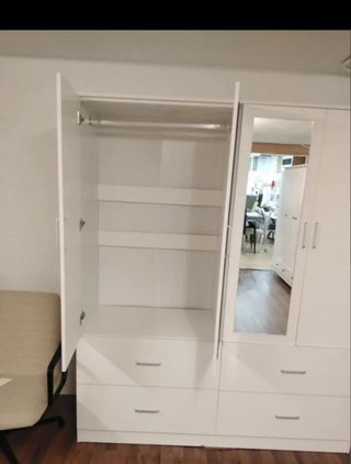 SUPER OFERTA ARMARIO CUATRO PUERTAS SOBRE W BLANC