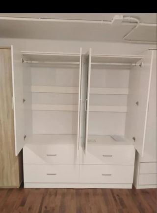 SUPER OFERTA ARMARIO CUATRO PUERTAS SOBRE W BLANC