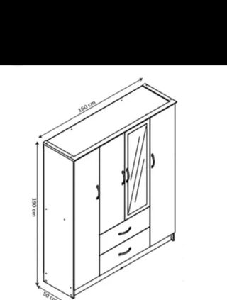 SUPER OFERTA ARMARIO CUATRO PUERTAS SOBRE W BLANC