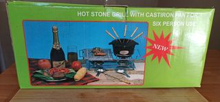 Juego fondue y piedra de asar