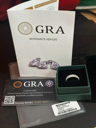 Anillo plata y moissanitas, NEGOCIABLE

