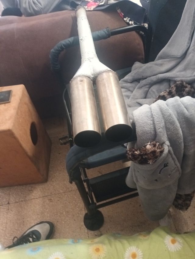 Escape doble tubo reto