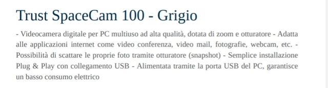 Trust SpaceCam 100 Videocamera WebCam PC