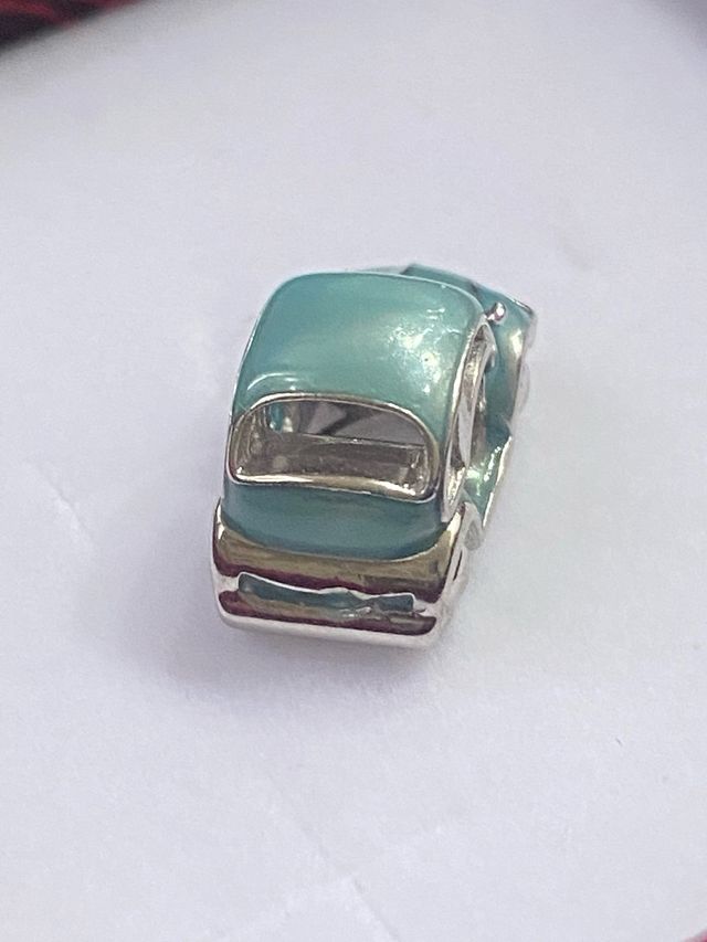 Charm maggiolino blu argento 925