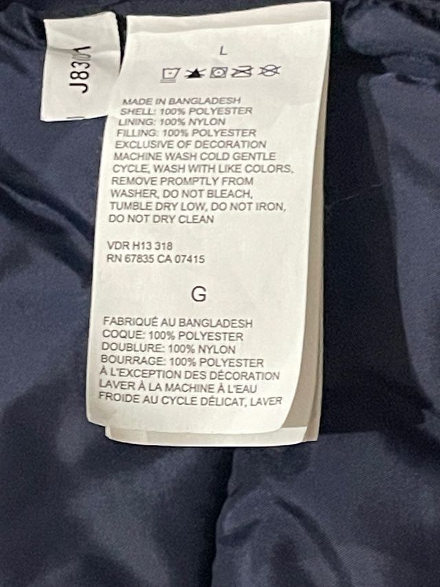 Gilet trapuntato blu marino nautico